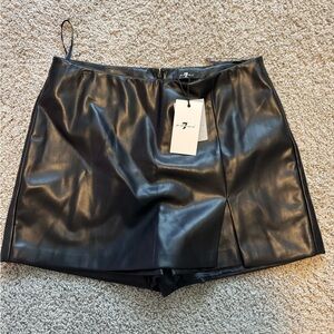 7 For All Mankind Black Leather Skirt | Excellent Condition